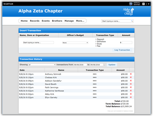 Chapter Finances